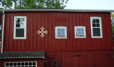 Upper level barn front