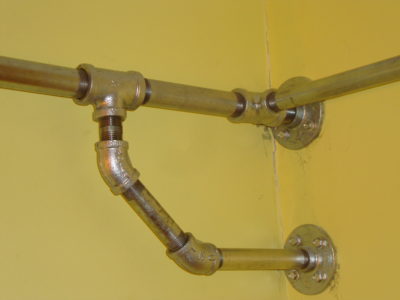 Left end of shower curtain rod